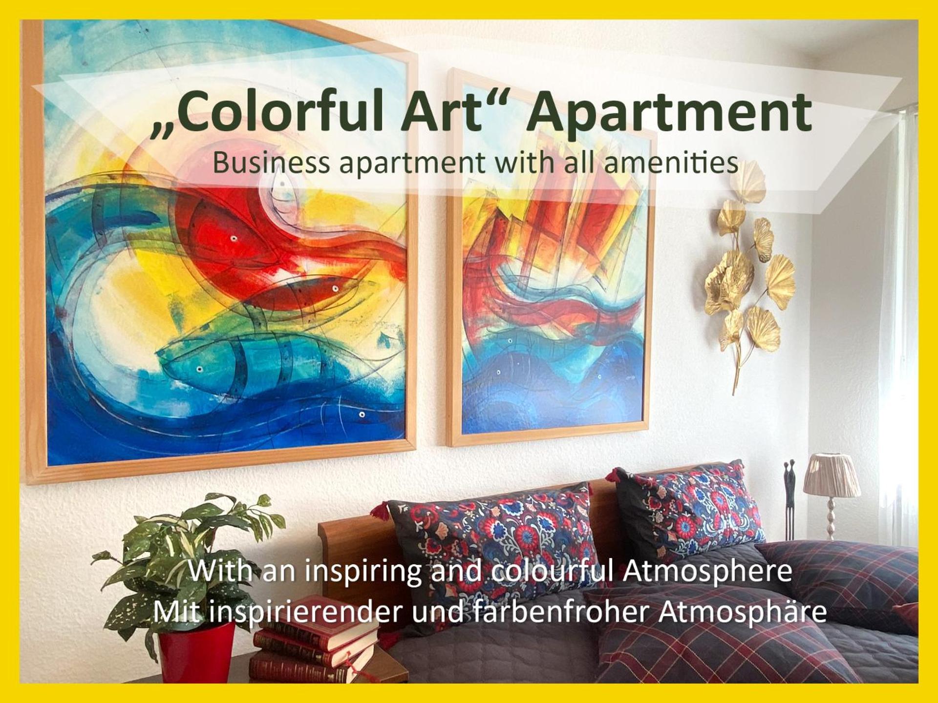 Appartement Amabello Colorful Art; 15-20 Min Von Basel, Bahnhof, Flughafen *